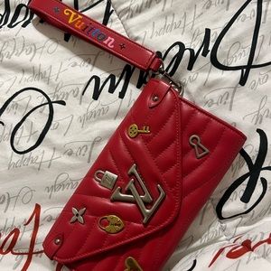 Louis Vuitton leather wristlet
